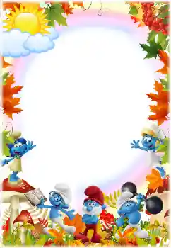 Фотоефект од категоријата Различни детски № 175433. Натпис на рамката: Smurfs